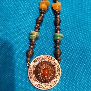 1928 necklace approximately 16 in w/ medallion